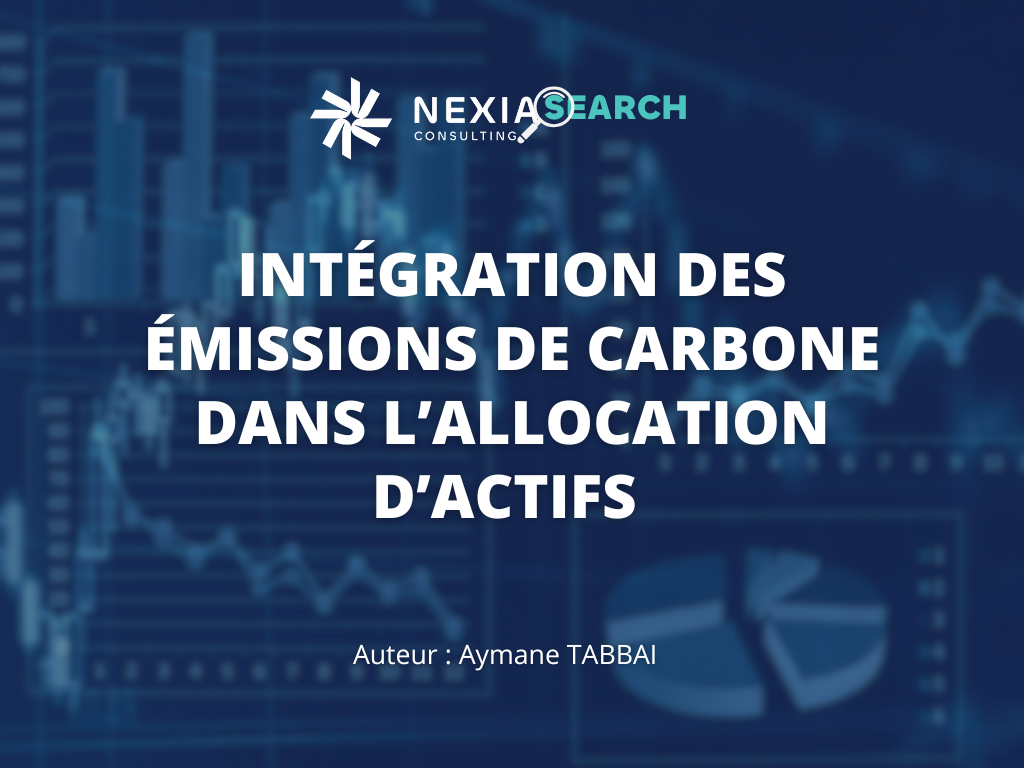 Intégration Des émissions De Carbone Dans L'allocation D'actifs Nexialog Consulting