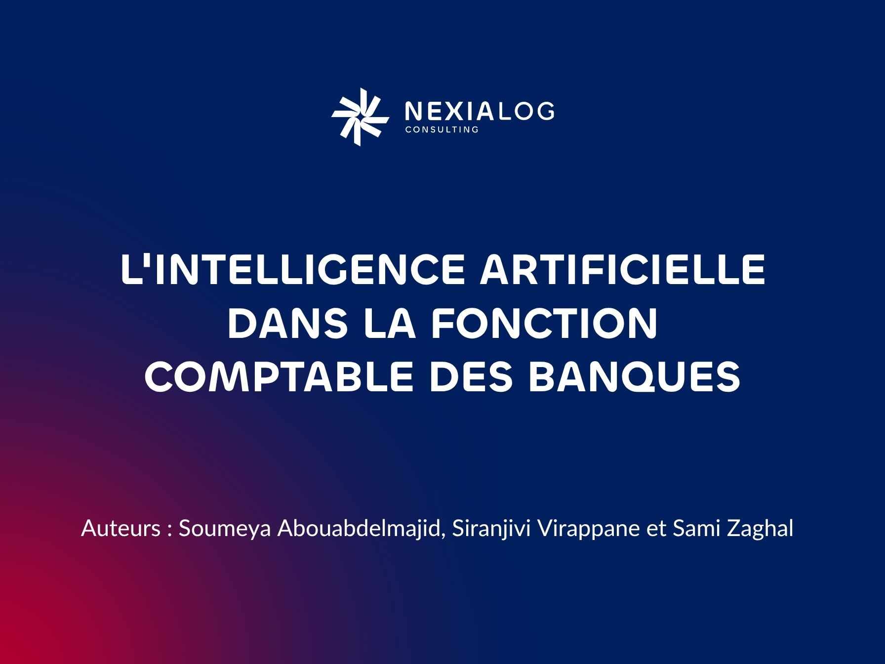 Intelligence artificielle et comptabilité bancaire - Nexialog Consulting